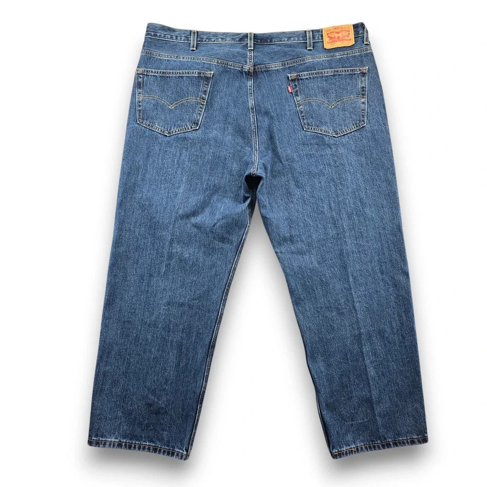 Levis 550 Relaxed Fit Mens Jeans Blue Denim 100% Cotton Medium Wash 44x30